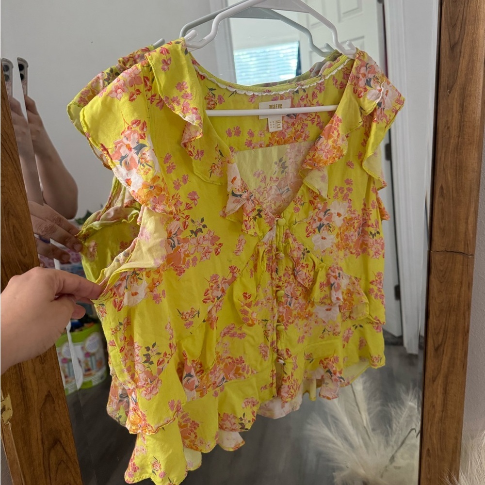 Maeve by Anthropologie Ashlee Ruffled Blouse - Picture 4 of 6